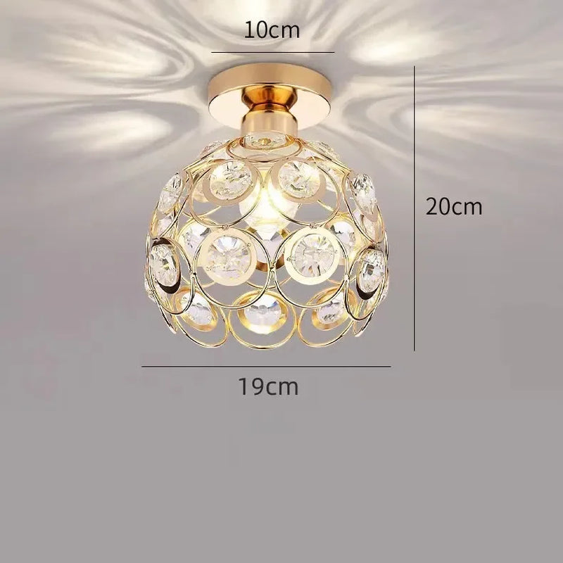 Modern Iron Ceiling Light 20cm – E27 Semi Flush Mount Ceiling Lamp | European Style Indoor Lighting Fixture for Bedroom, Hallway, Kitchen, Dining Room & Living Room
