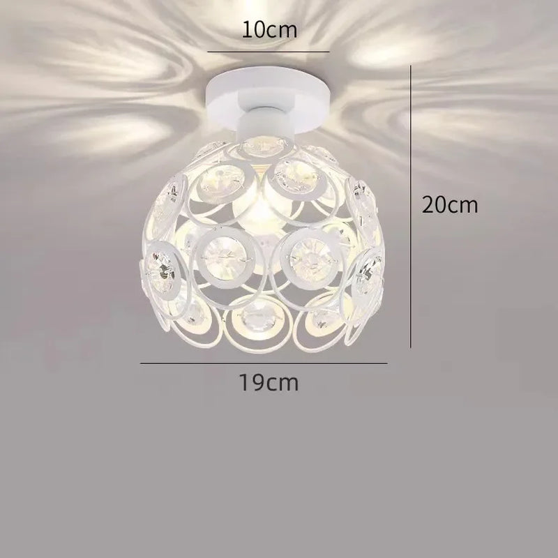 Modern Iron Ceiling Light 20cm – E27 Semi Flush Mount Ceiling Lamp | European Style Indoor Lighting Fixture for Bedroom, Hallway, Kitchen, Dining Room & Living Room