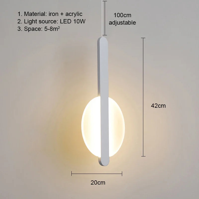 LED Pendant Lights Modern Hanging Lamp Chandeliers Indoor Lighting Home Decor for Living Room Bedroom Bedside Light Fixture
