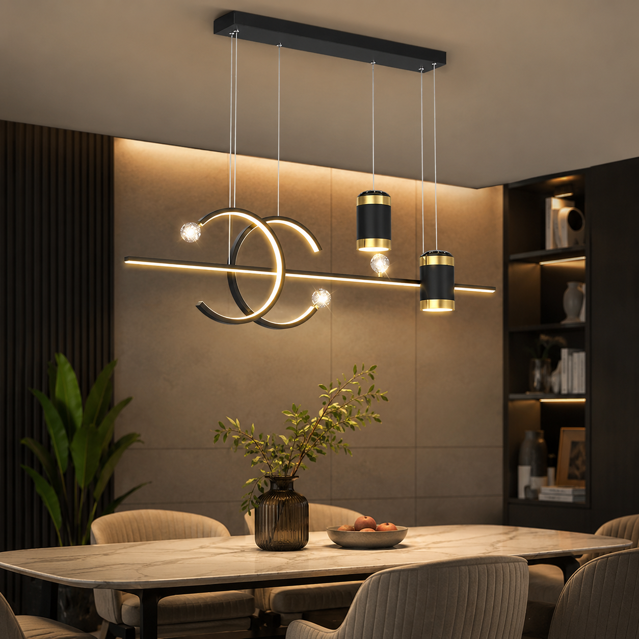 Modern Nordic LED Pendant Light | Kitchen Island Hanging Ceiling Lamp | Dining Table Pendant Light | Restaurant, Bar, Café & Coffee Shop Lighting Fixture