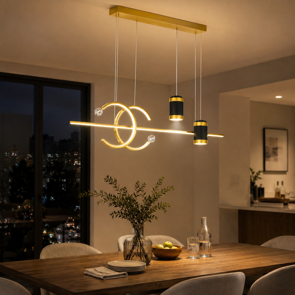 Modern Nordic LED Pendant Light | Kitchen Island Hanging Ceiling Lamp | Dining Table Pendant Light | Restaurant, Bar, Café & Coffee Shop Lighting Fixture