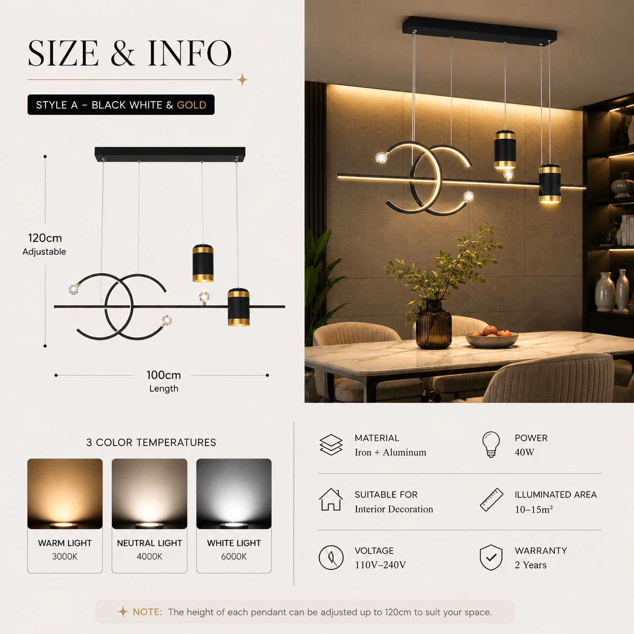 Modern Nordic LED Pendant Light | Kitchen Island Hanging Ceiling Lamp | Dining Table Pendant Light | Restaurant, Bar, Café & Coffee Shop Lighting Fixture