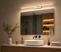 Modern LED Bathroom Mirror Light | Waterproof LED Vanity Wall Lamp | Makeup Mirror Light Fixture | Indoor Bathroom Lighting | Black & White
