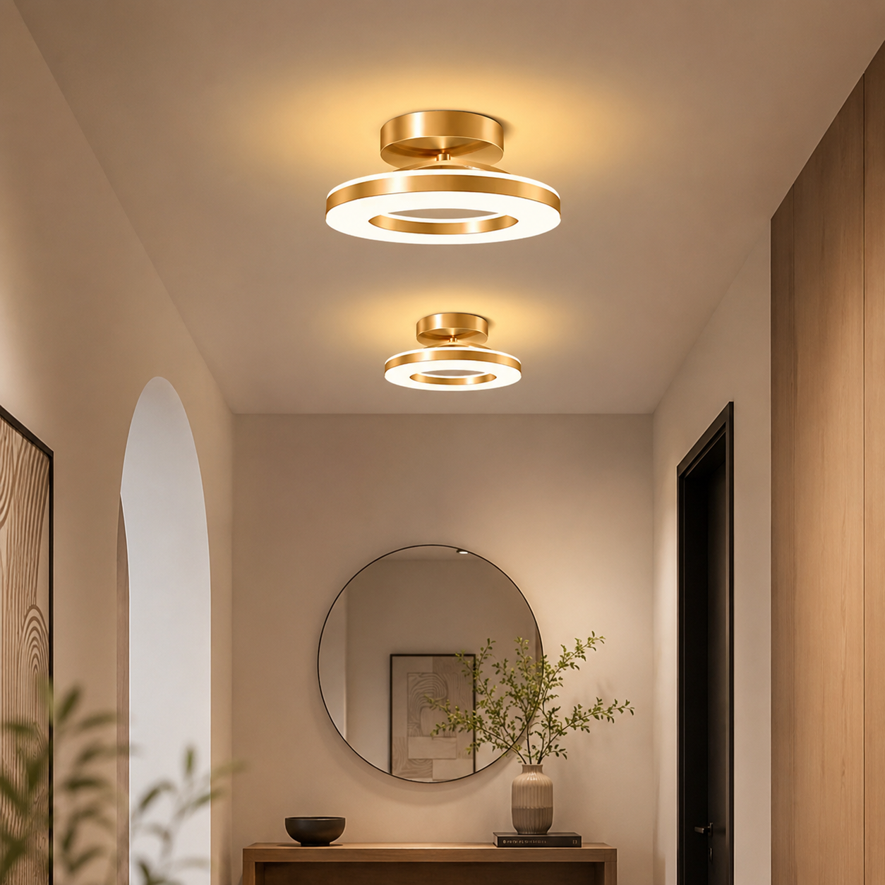 Modern LED Ceiling Light | Indoor Flush Mount Ceiling Lamp | Living Room, Bedroom, Dining Room, Hallway, Balcony & Kitchen Lighting Fixture