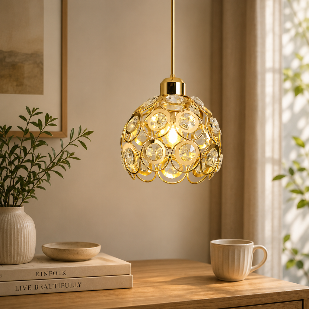 Modern Iron Ceiling Light 20cm – E27 Semi Flush Mount Ceiling Lamp | European Style Indoor Lighting Fixture for Bedroom, Hallway, Kitchen, Dining Room & Living Room