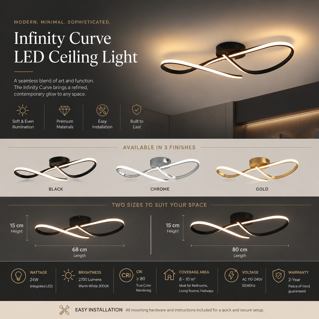 Modern Dimmable LED Ceiling Chandelier – Gold or Chrome Aluminium Light with Remote & App Control for Living Room, Dining Room, Bedroom & Kitchen