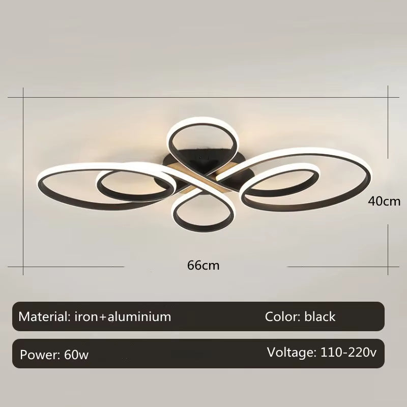 Modern LED Ceiling Light – Dimmable Surface Mounted Ceiling Lamp with Remote Control for Living Room, Dining Room, Bedroom & Kitchen