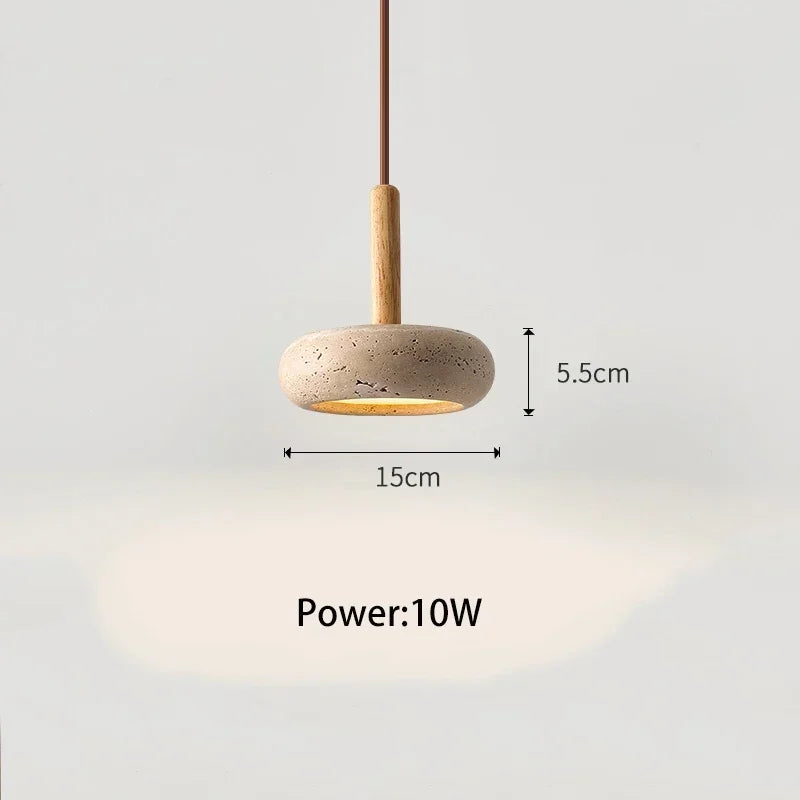 Wabi Sabi Chandelier Restaurant Bar Decoration Stone Led Pendant Light Living Room Decor Bedroom Creative Lighting Indoor Lamp