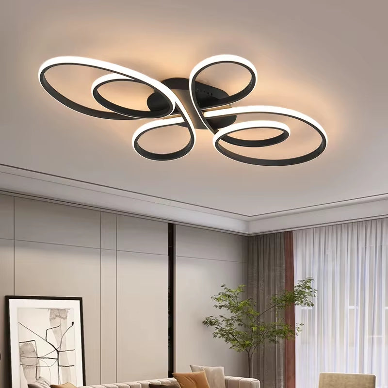 Modern LED Ceiling Light – Dimmable Surface Mounted Ceiling Lamp with Remote Control for Living Room, Dining Room, Bedroom & Kitchen