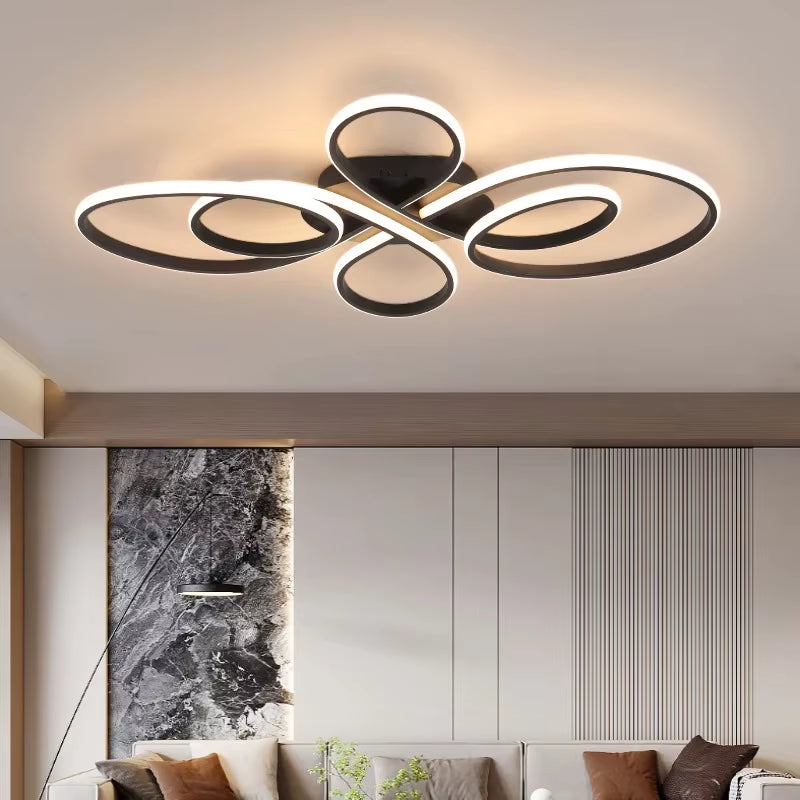 Modern LED Ceiling Light – Dimmable Surface Mounted Ceiling Lamp with Remote Control for Living Room, Dining Room, Bedroom & Kitchen