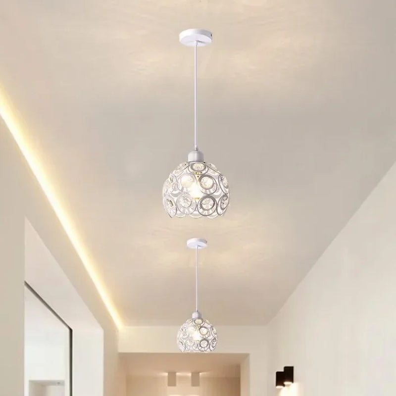 Modern Iron Ceiling Light 20cm – E27 Semi Flush Mount Ceiling Lamp | European Style Indoor Lighting Fixture for Bedroom, Hallway, Kitchen, Dining Room & Living Room