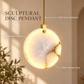 Marble Disc LED Pendant Light – Warm White Bedside & Dining Lamp, 15–25cm or Pairs