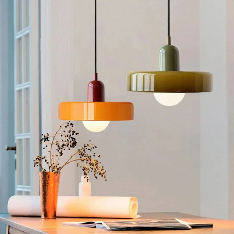 Nordic Glass Bauhaus Dining Room Chandelier Living Room Bedroom Bar Retro Coffee Shop Decoration Chandelier Lighting Fixtures