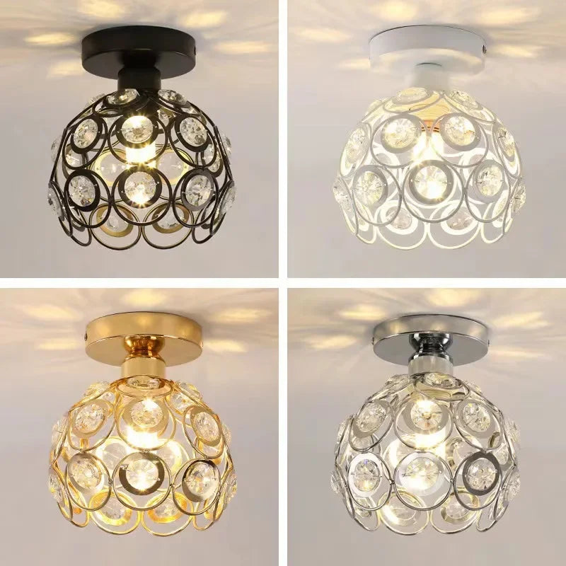 Modern Iron Ceiling Light 20cm – E27 Semi Flush Mount Ceiling Lamp | European Style Indoor Lighting Fixture for Bedroom, Hallway, Kitchen, Dining Room & Living Room