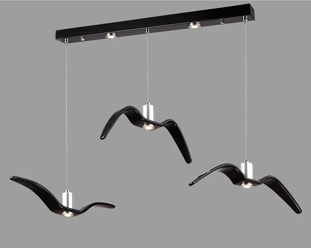 Nordic Seagull LED Pendant Light – Modern Bird Chandelier for Kitchen Island, Dining Room, Living Room, Bar & Café