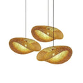 Bamboo Hand Weaving Pendant Lights 38Cm Hanging LED Ceiling Lamp Chandelier Fixture Rattan Hand Craft Woven Home Bedroom Decor
