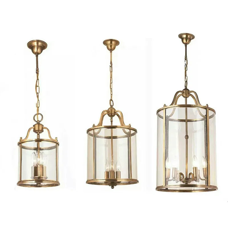 Product photo of the vintage glass lantern pendant light.