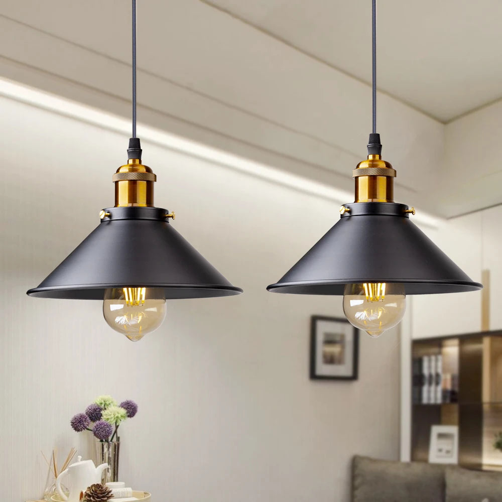 Industrial-chic Loft Pendant Lamp, for kitchens, dining nooks and bedrooms, for kitchen, loft-style weathered shade