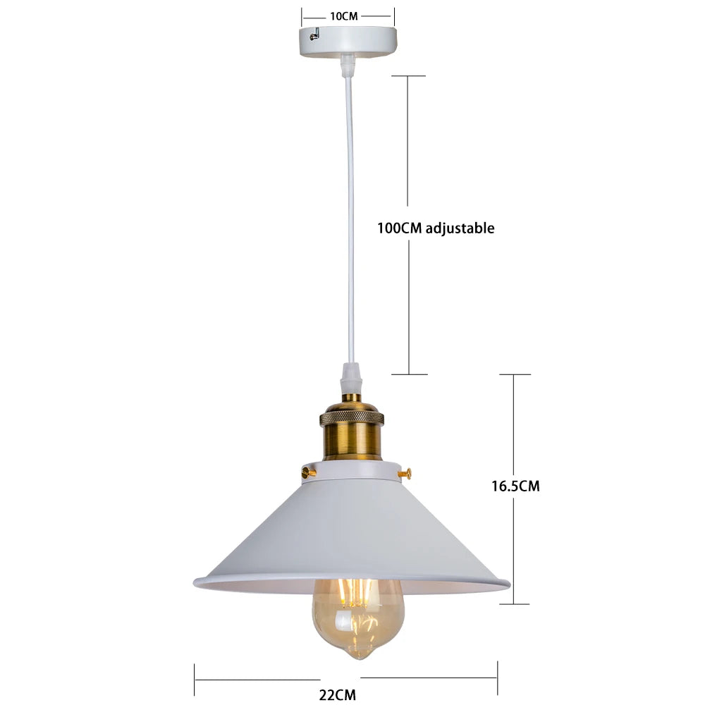 Industrial-chic Loft Pendant Lamp, for kitchens, dining nooks and bedrooms, for kitchen, loft-style weathered shade