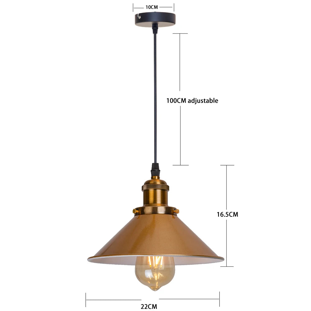 Industrial-chic Loft Pendant Lamp, for kitchens, dining nooks and bedrooms, for kitchen, loft-style weathered shade