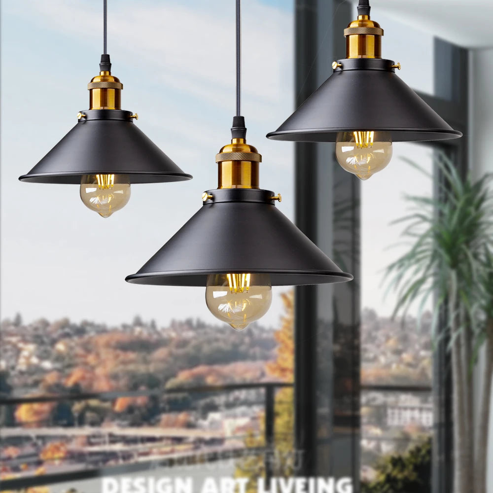 Industrial-chic Loft Pendant Lamp, for kitchens, dining nooks and bedrooms, for kitchen, loft-style weathered shade