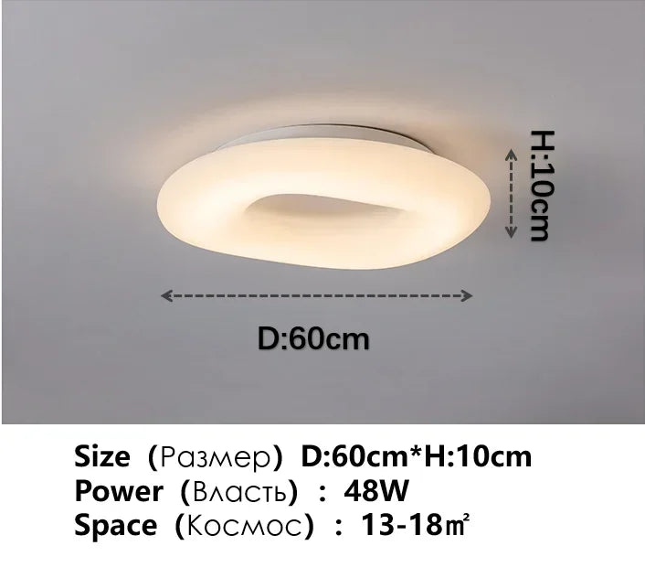 Product photo of the white circular led ceiling light or pendant.