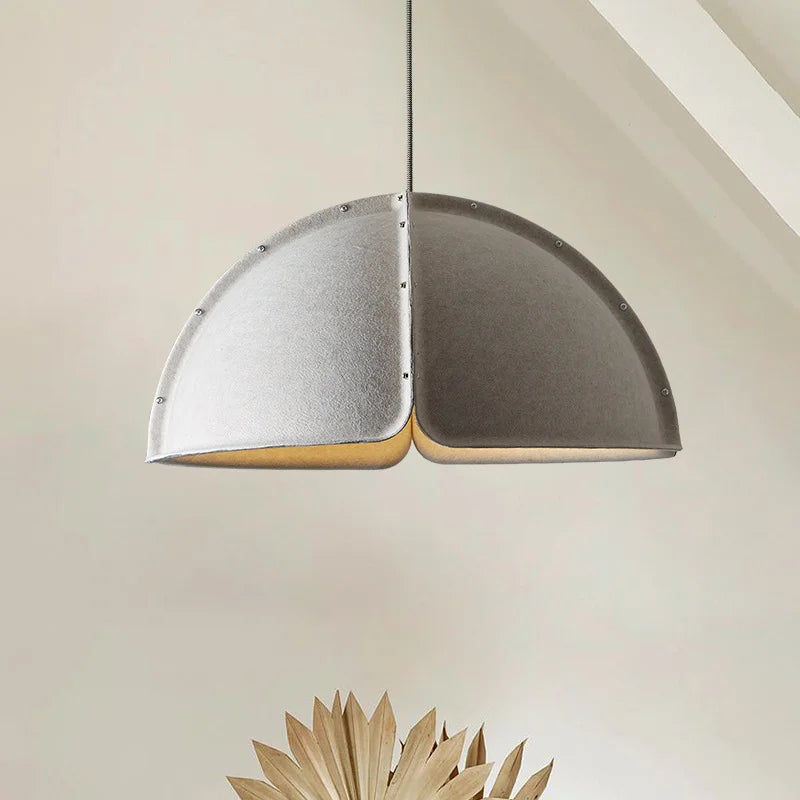 Acoustic-soft Felt Pendant Light, for living rooms, studies and bar counters, a sound-softening felt shade, for living room, bedroom, grey felt shade
