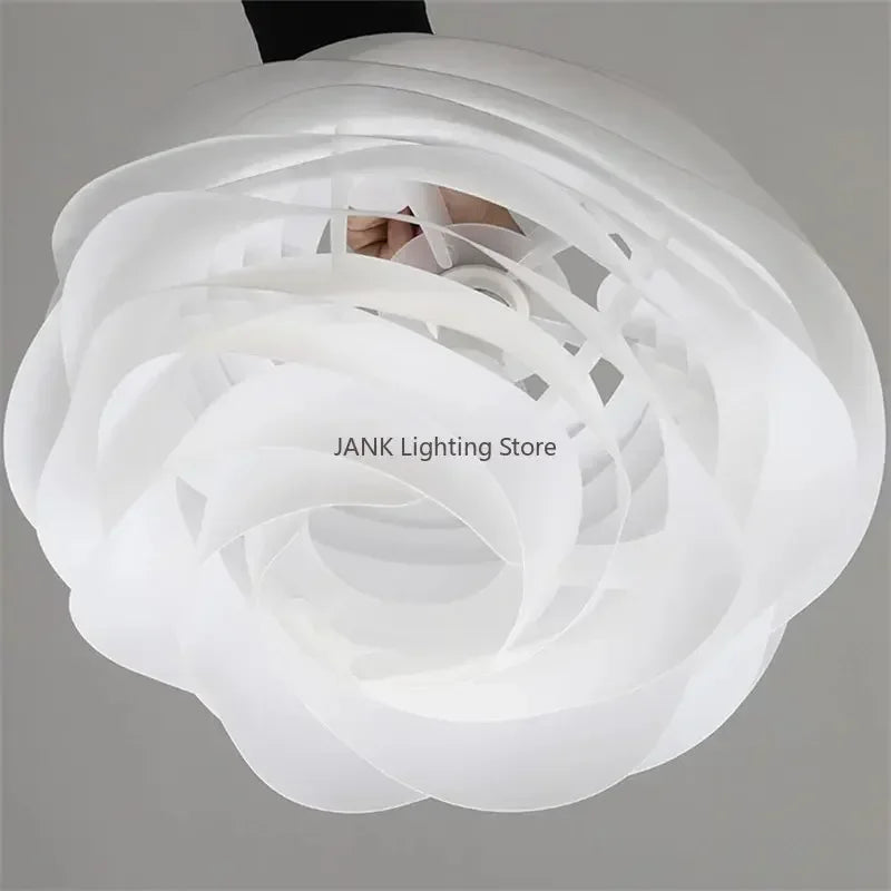 Romantic White Rose Petal Chandelier, for kitchen islands, bedrooms and restaurants, for kitchen, 33cm or 43cm rose silhouette