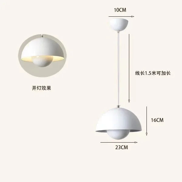 Playful Bud Chandelier Pendant, for bedrooms, studies, and dining spaces, for bedroom, multi-colour bud shades