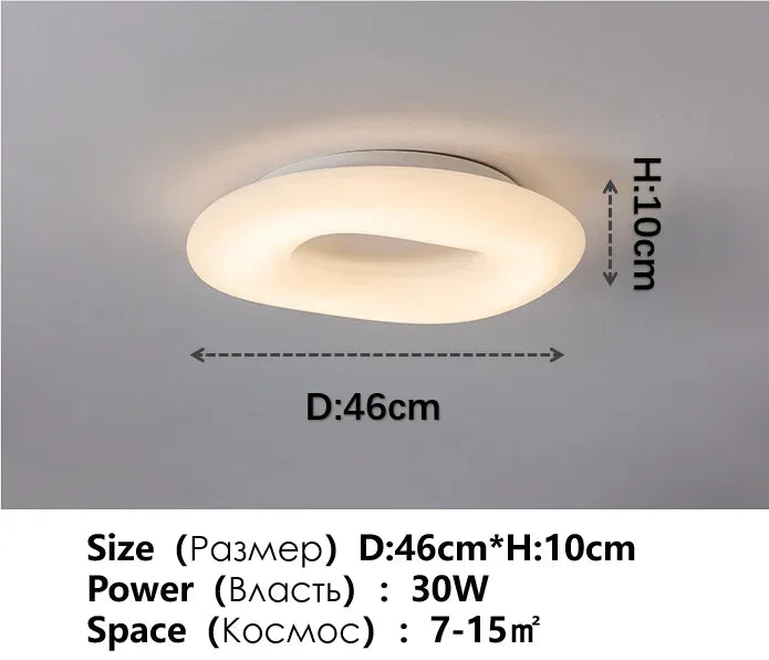 Product photo of the white circular led ceiling light or pendant.