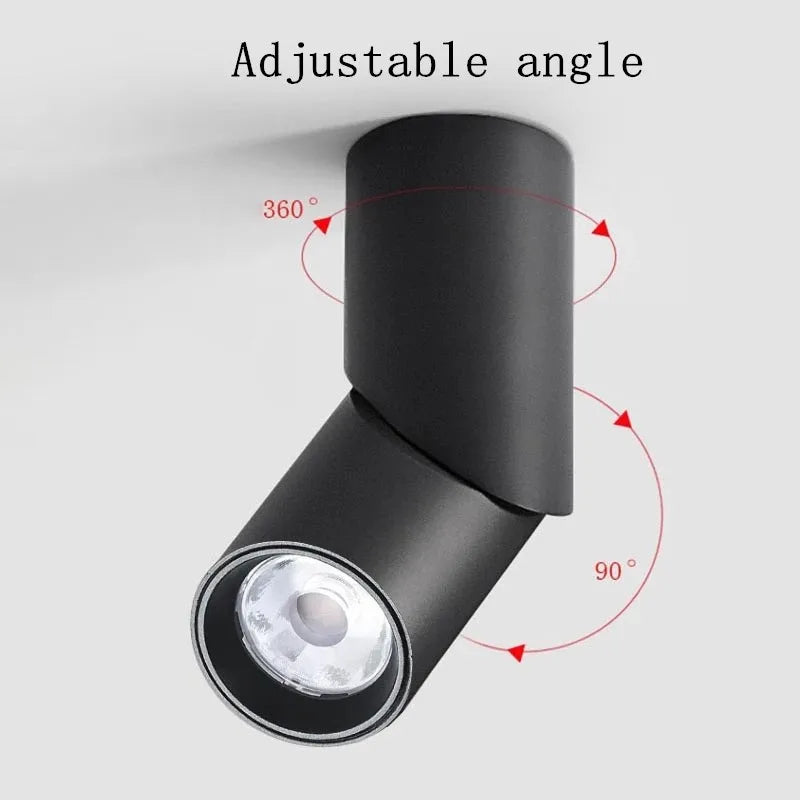 Velique Adjustable Dimmable LED Downlight – Surface-Mounted Ceiling Spotlight, Warm White