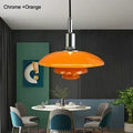Refined Three-Layer Dish Pendant, for dining rooms, hotels and exhibition spaces, for restaurant, D28.5cm three-tier profile