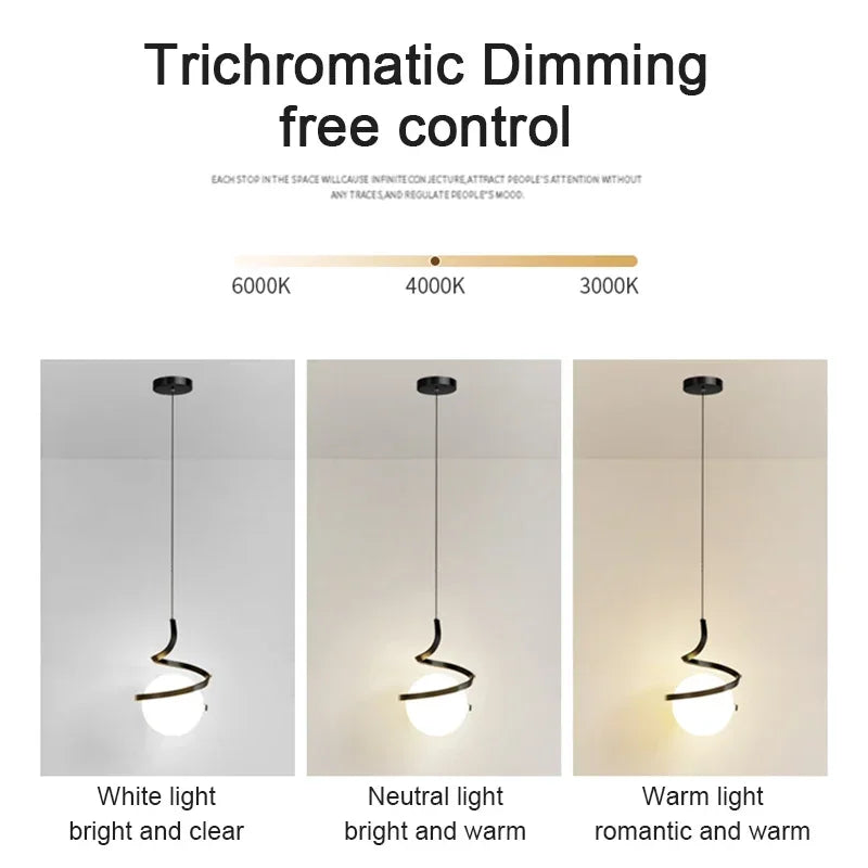 Minimalist Line Pendant Light, for bedside tables and dining settings, a slender line-drop silhouette, for living room, bedroom, black or gold shell