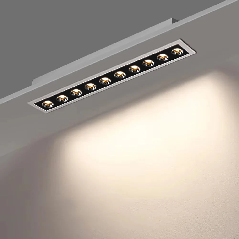 Velique Dimmable Recessed LED Grille Downlight – 10W, 20W & 30W Linear Ceiling Spotlight