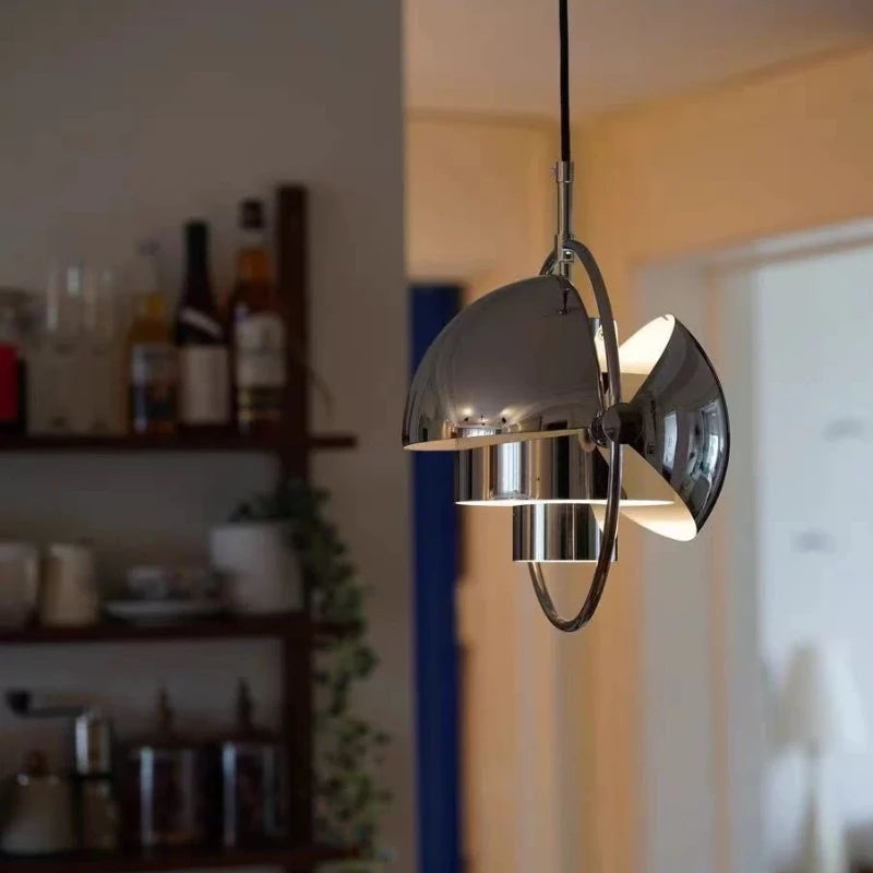 Postmodern Rotating Helmet Chandelier, for dining rooms, studies and bedside settings, for bedroom, rotating dome silhouette