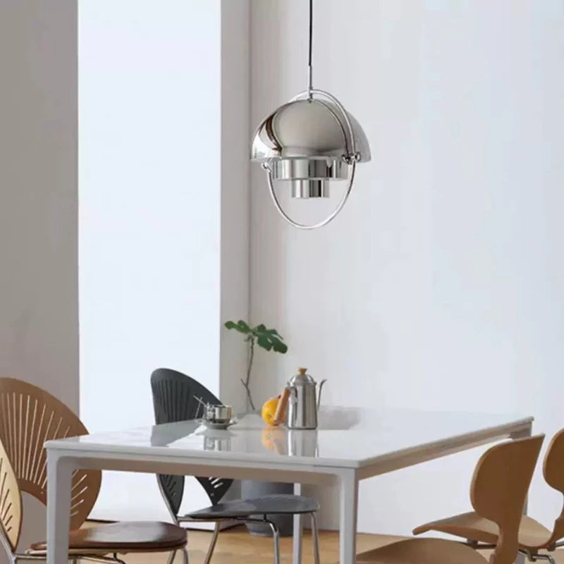 Postmodern Rotating Helmet Chandelier, for dining rooms, studies and bedside settings, for bedroom, rotating dome silhouette