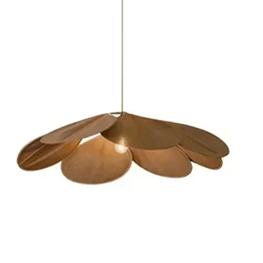 Product photo of the fabric petal pendant light.