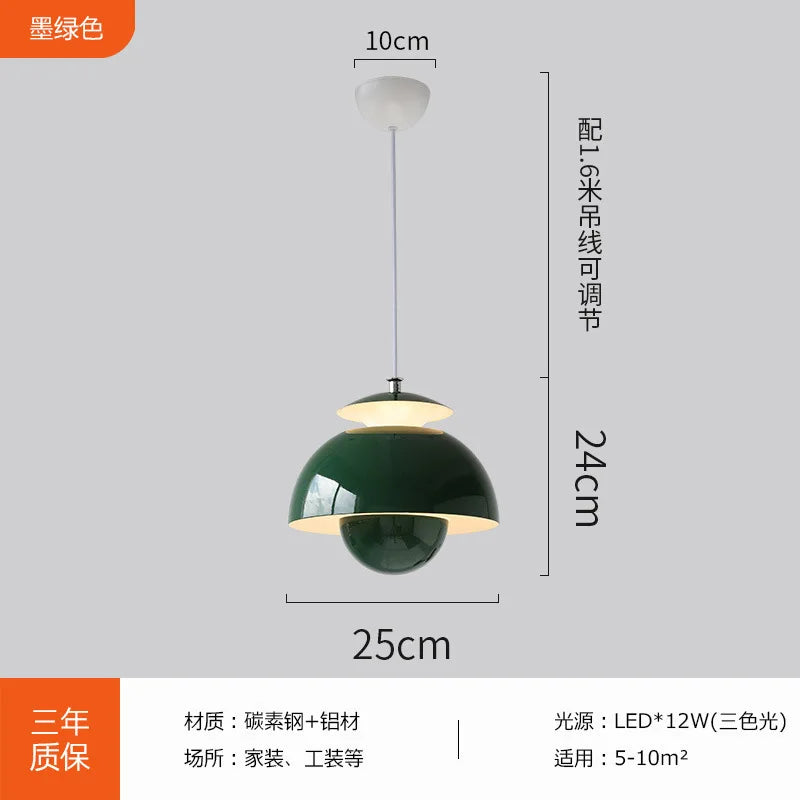 Adjustable Crystal Bud Pendant, for bedrooms, bars and dining rooms, for bedroom, adjustable-height bud silhouette
