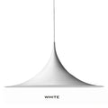 Designer Pendant, for dining tables and bar counters, a pared-back designer silhouette, for dining room, pared-back designer shade