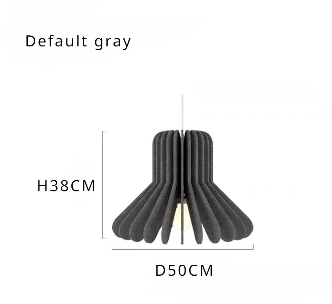 Acoustic-soft Felt Pendant Light, for living rooms, studies and bar counters, a sound-softening felt shade, for living room, bedroom, grey felt shade