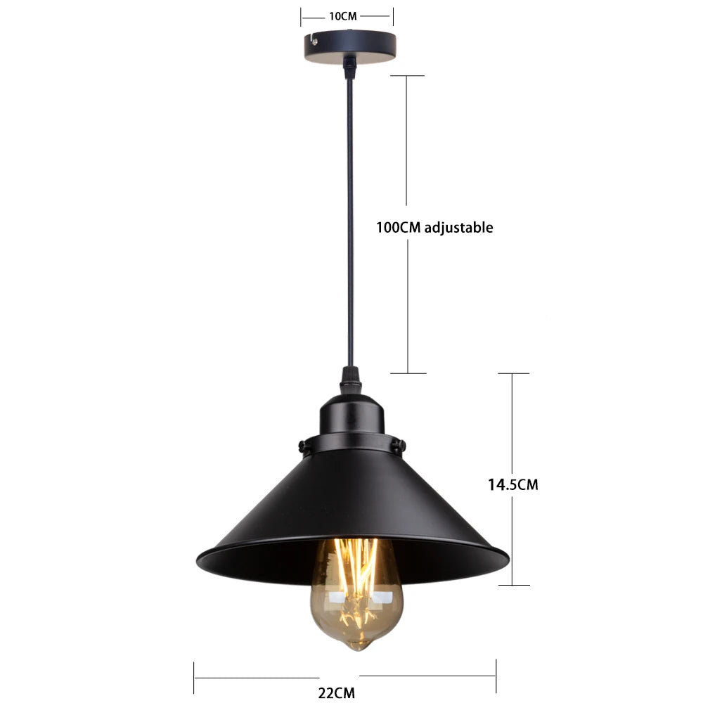 Industrial-chic Loft Pendant Lamp, for kitchens, dining nooks and bedrooms, for kitchen, loft-style weathered shade