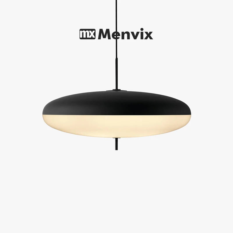 Contemporary Black & White UFO Chandelier, for restaurants, living rooms and studies, for restaurant, black-and-white UFO shade