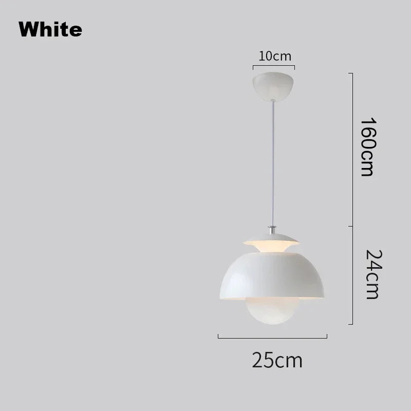 Flower Bud Pendant, for dining desks, children's rooms and bedsides, for restaurant, flower-bud glass shade