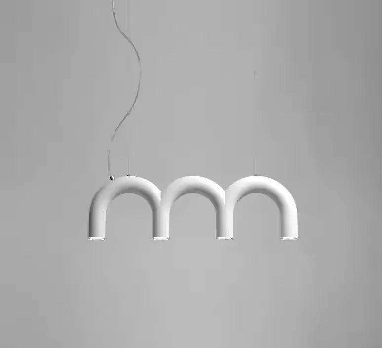 Product photo of the arched pendant light.