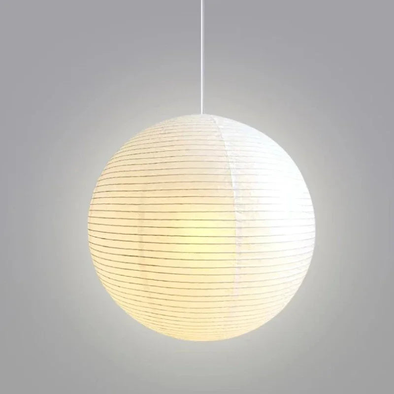 Paper Lantern Pendant, for bedrooms and living rooms, a hand-wrapped rice-paper ball shade, for bedroom, living room, rice-paper ball shade