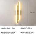 Velique Linear LED Wall Light – Black or Gold 50cm Decorative Bedside Sconce