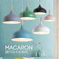 Compact Nordic Table Pendant, for cafés, salons and creative studios, a brushed-aluminium dome shade, for café, beauty salon, aluminium dome shade