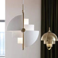 Postmodern Rotating Helmet Chandelier, for dining rooms, studies and bedside settings, for bedroom, rotating dome silhouette
