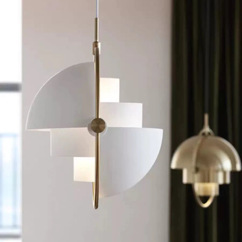Postmodern Rotating Helmet Chandelier, for dining rooms, studies and bedside settings, for bedroom, rotating dome silhouette