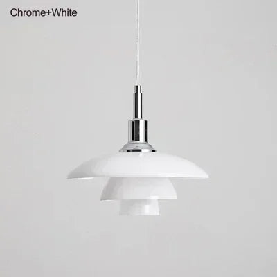 Refined Three-Layer Dish Pendant, for dining rooms, hotels and exhibition spaces, for restaurant, D28.5cm three-tier profile